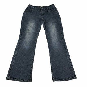 Cato Womens Size 10 bootcut stretch dark wash stonewashed